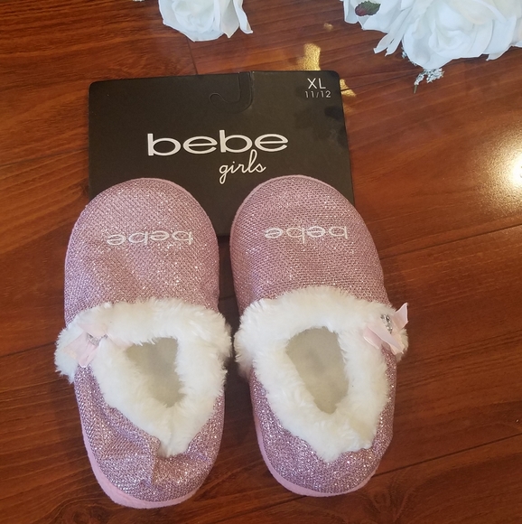 bebe Other - Bebe Girls Pink Glitter Slippers XL (11-12)